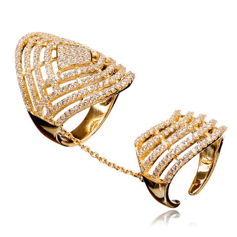 Spider Web Double Ring