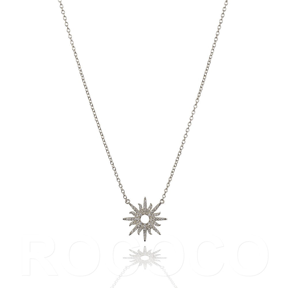 Radiance Sparkling starburst necklace sterling silver 925