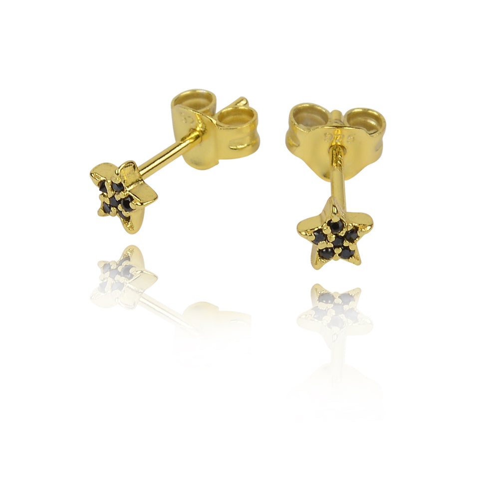 Single Star Celestial Radiance Stud Earrings