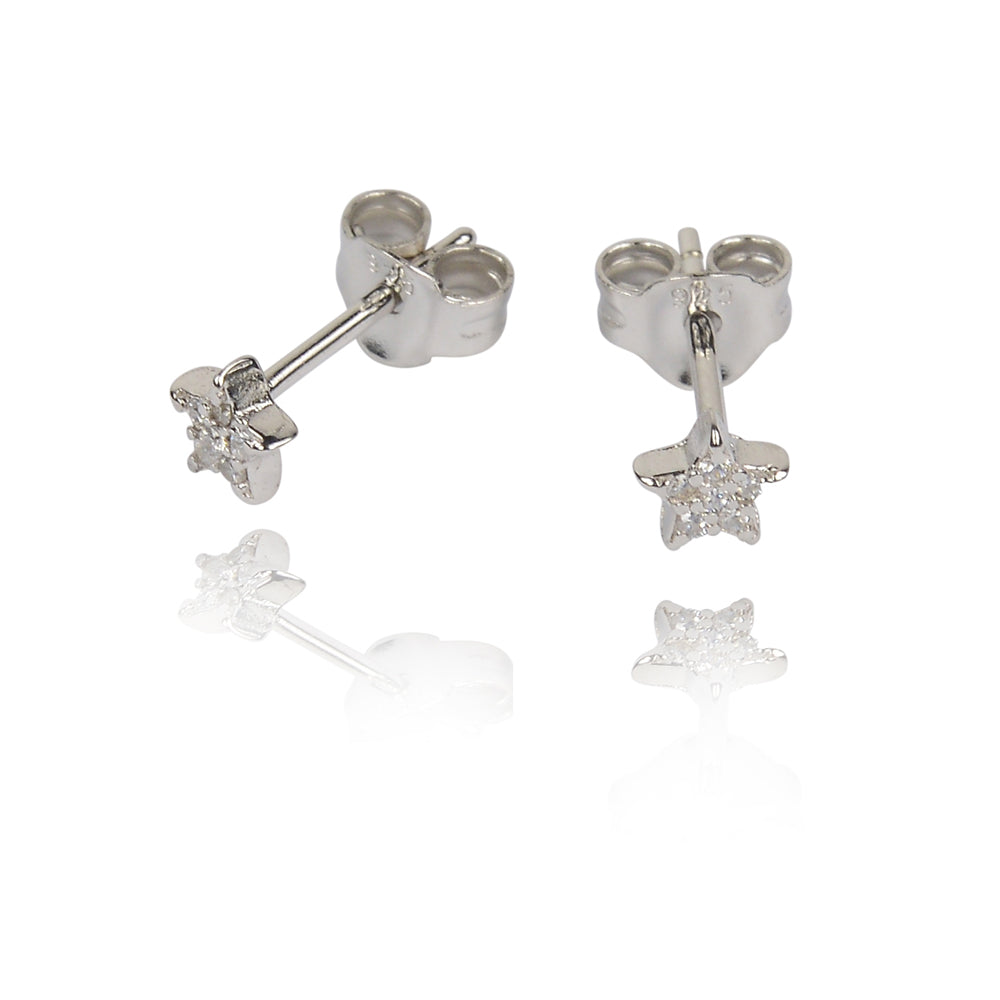 Single Star Celestial Radiance Stud Earrings