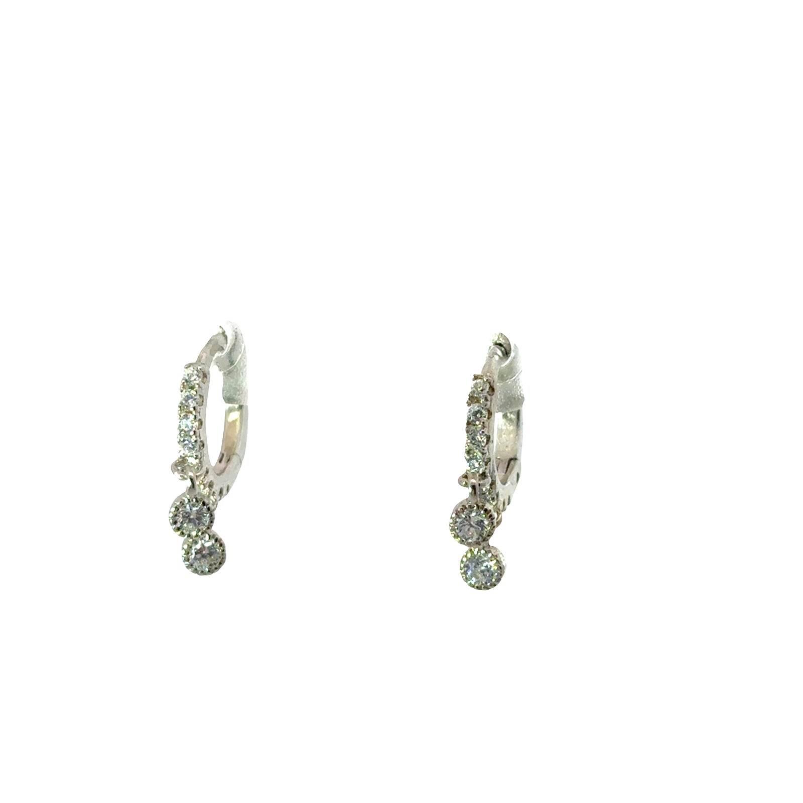 Two Drop Chakra Huggie Earrings