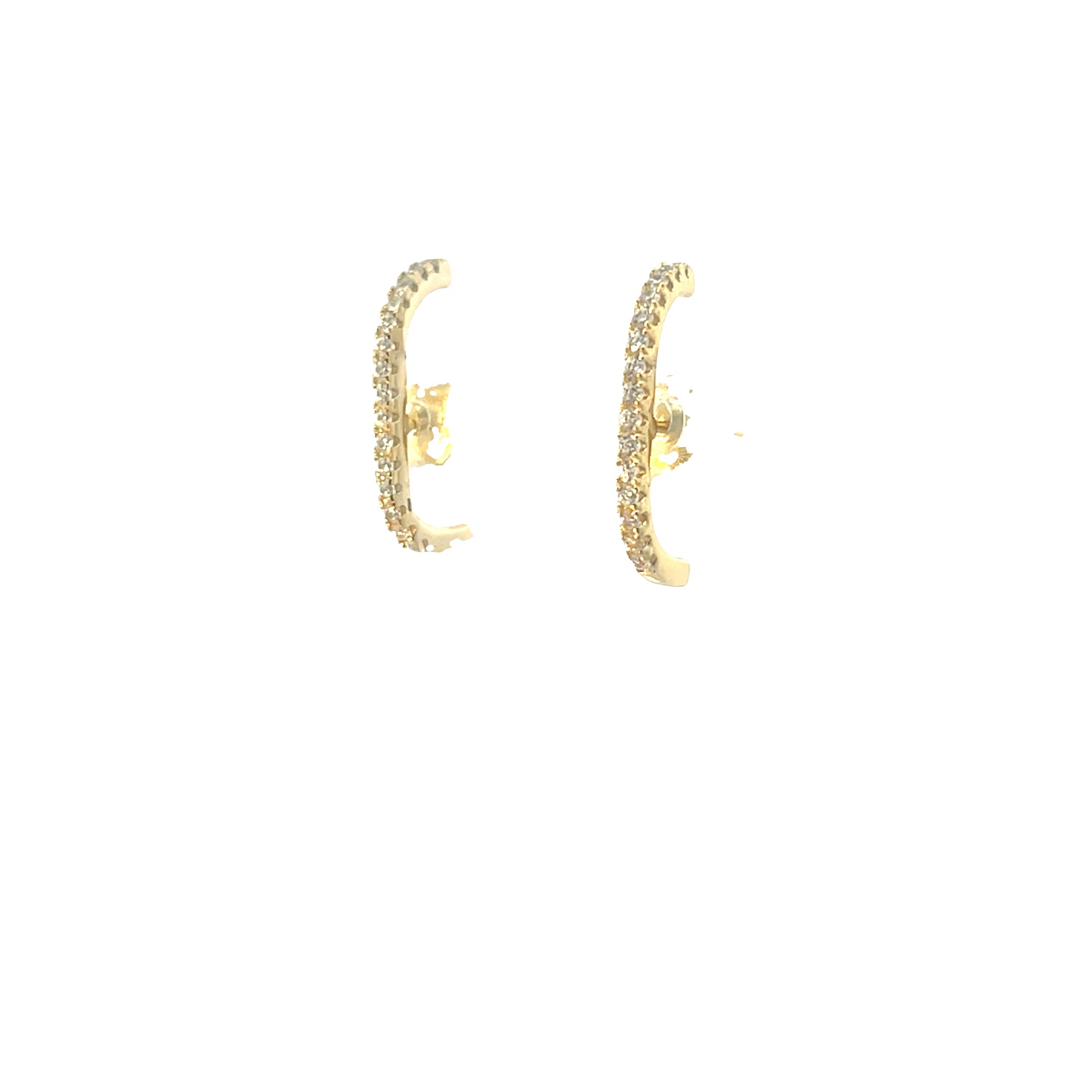 Celestial Radiance Bar Lobe cuffWrap sterling silver 925 earrings
