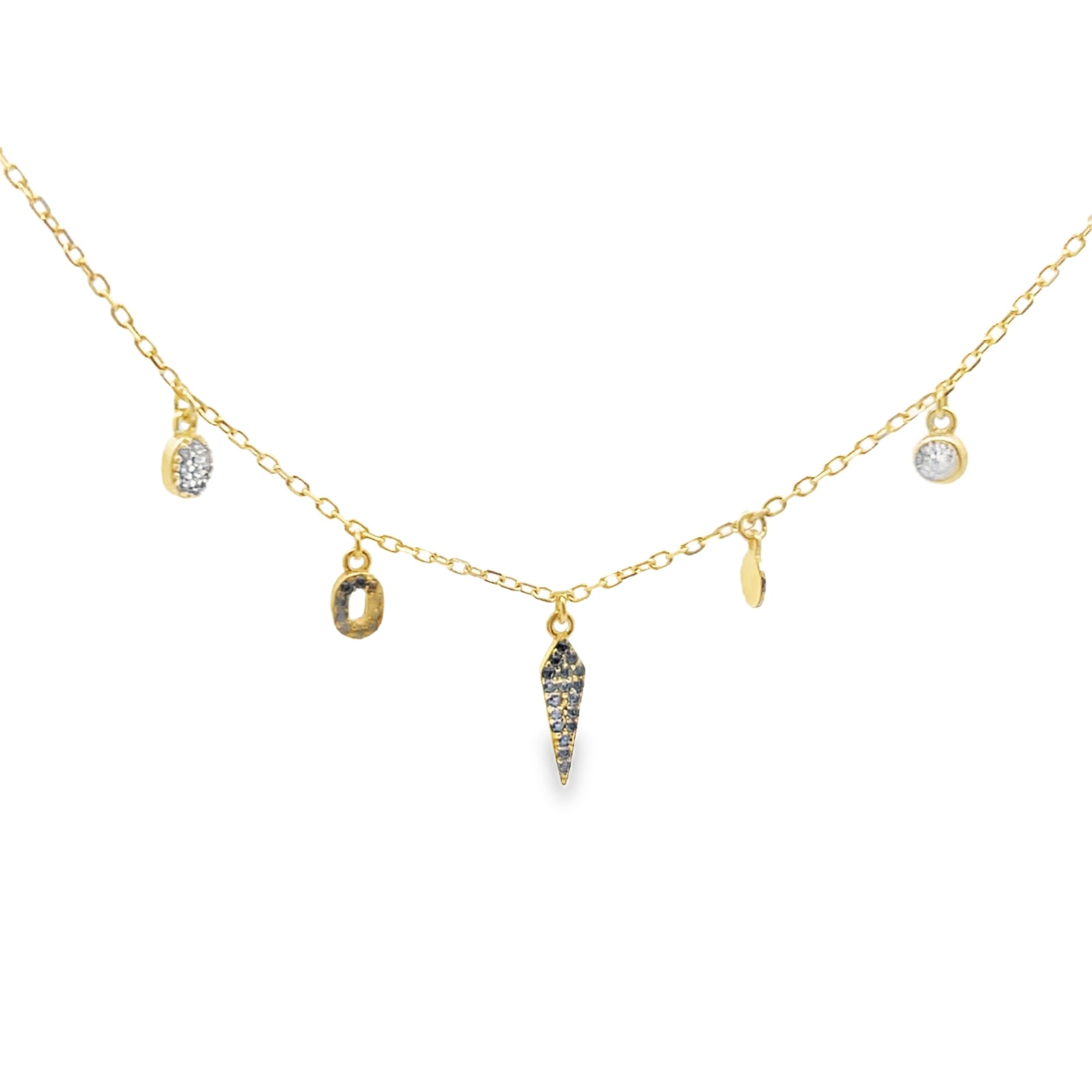 Sacred Triangle & Circle Geometric Necklace — Soul Direction