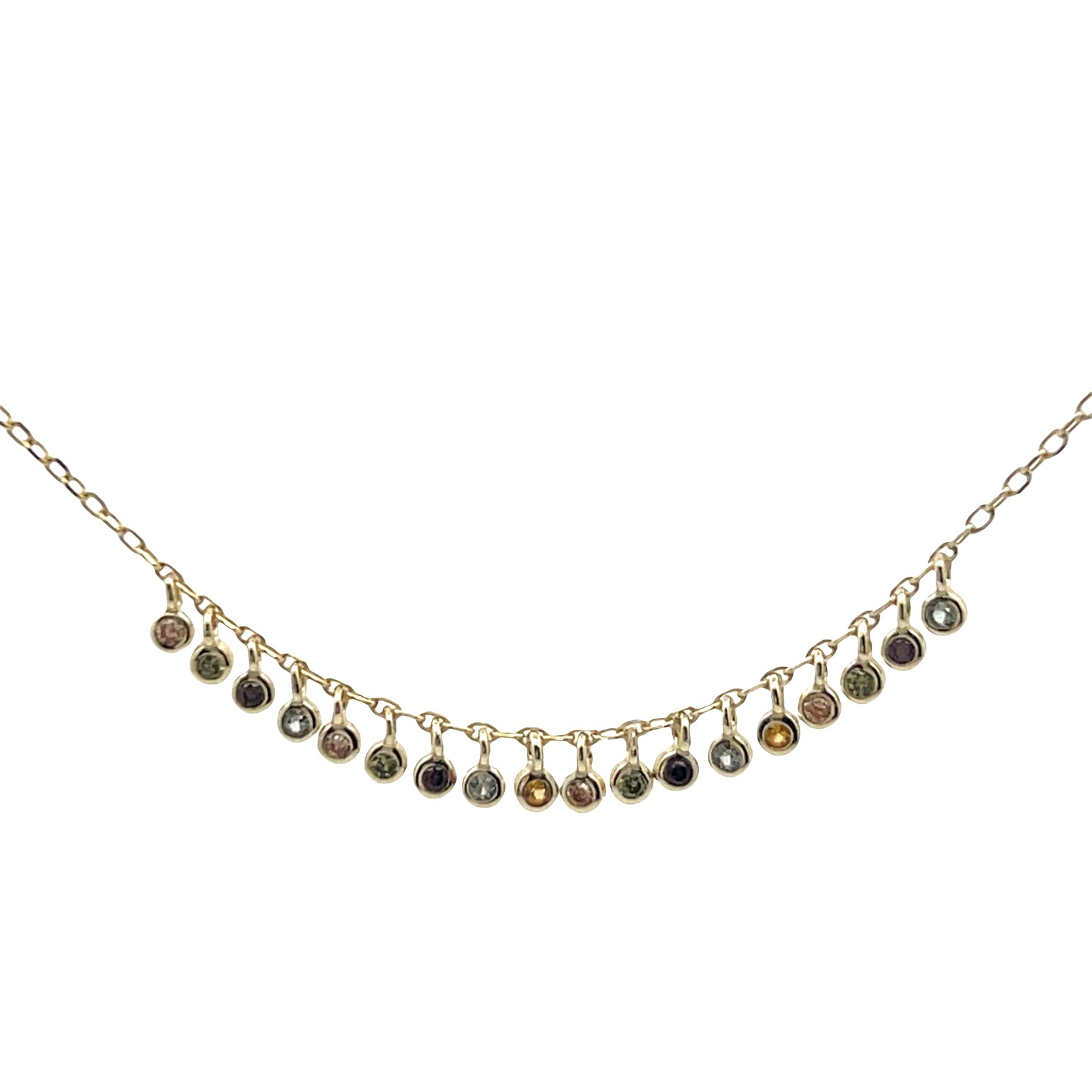 Equilibrium in life Dainty cz drop layering necklace