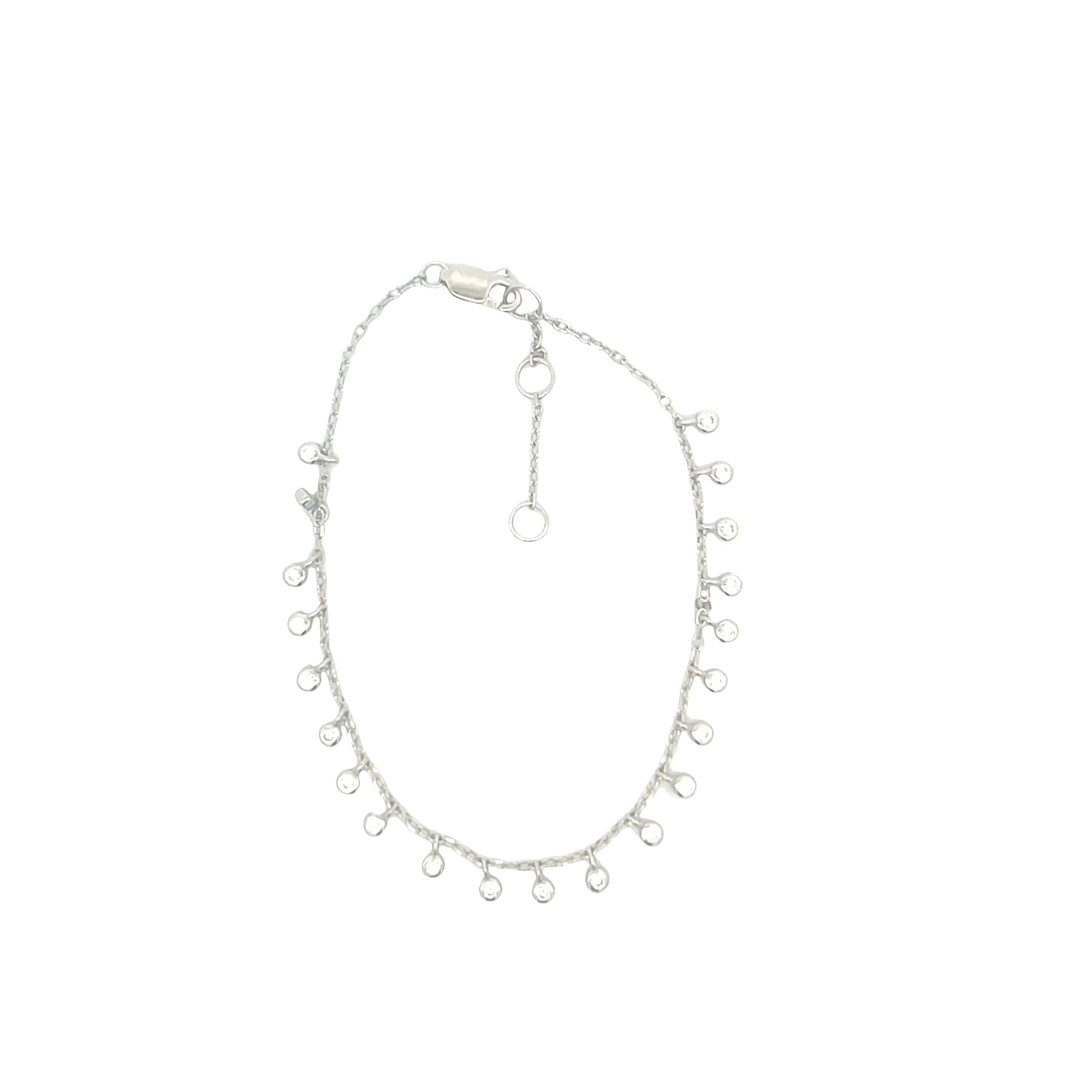 Equilibrium Round Dainty drop bracelet sterling silver 925