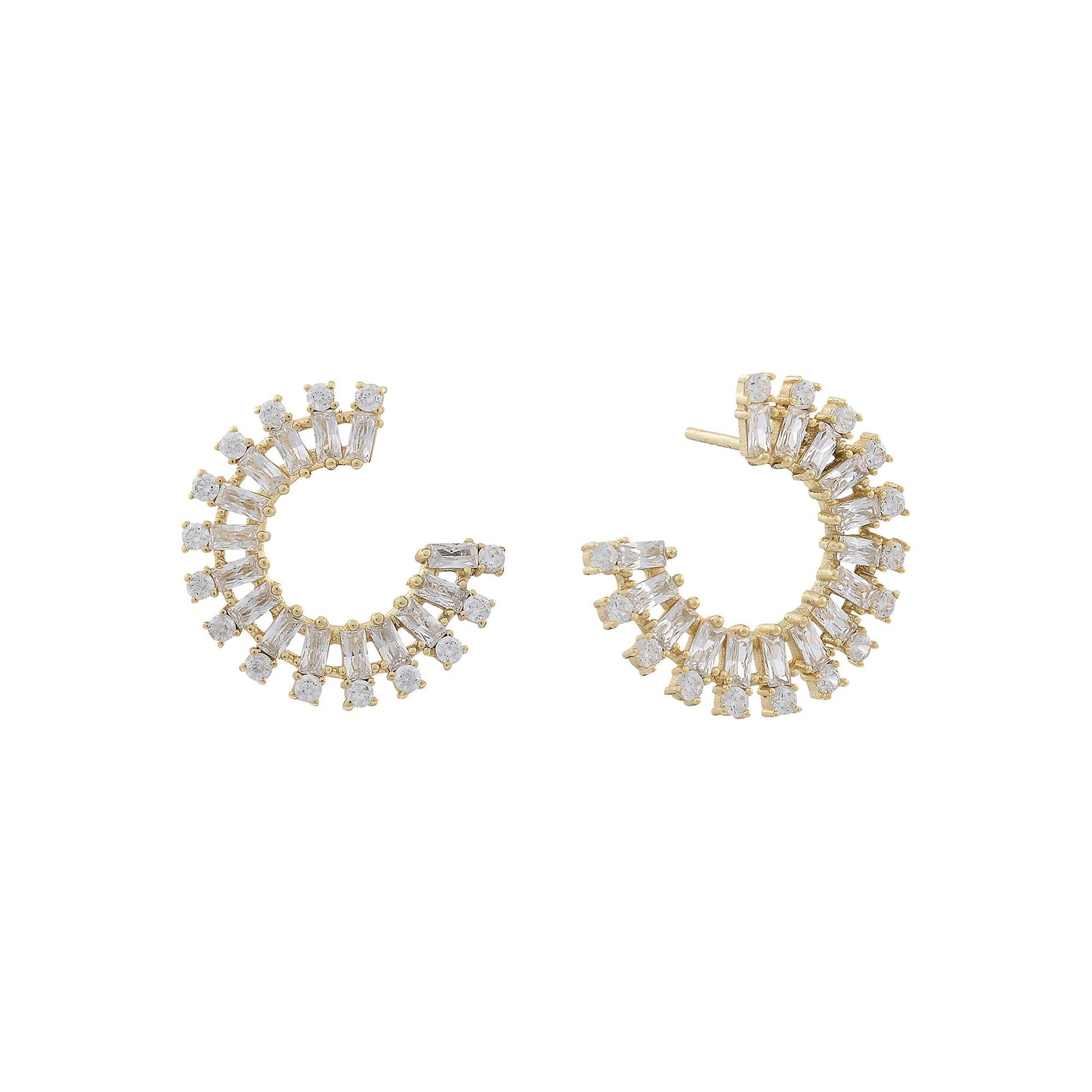 Baguette C Hoop EarringsEarrings