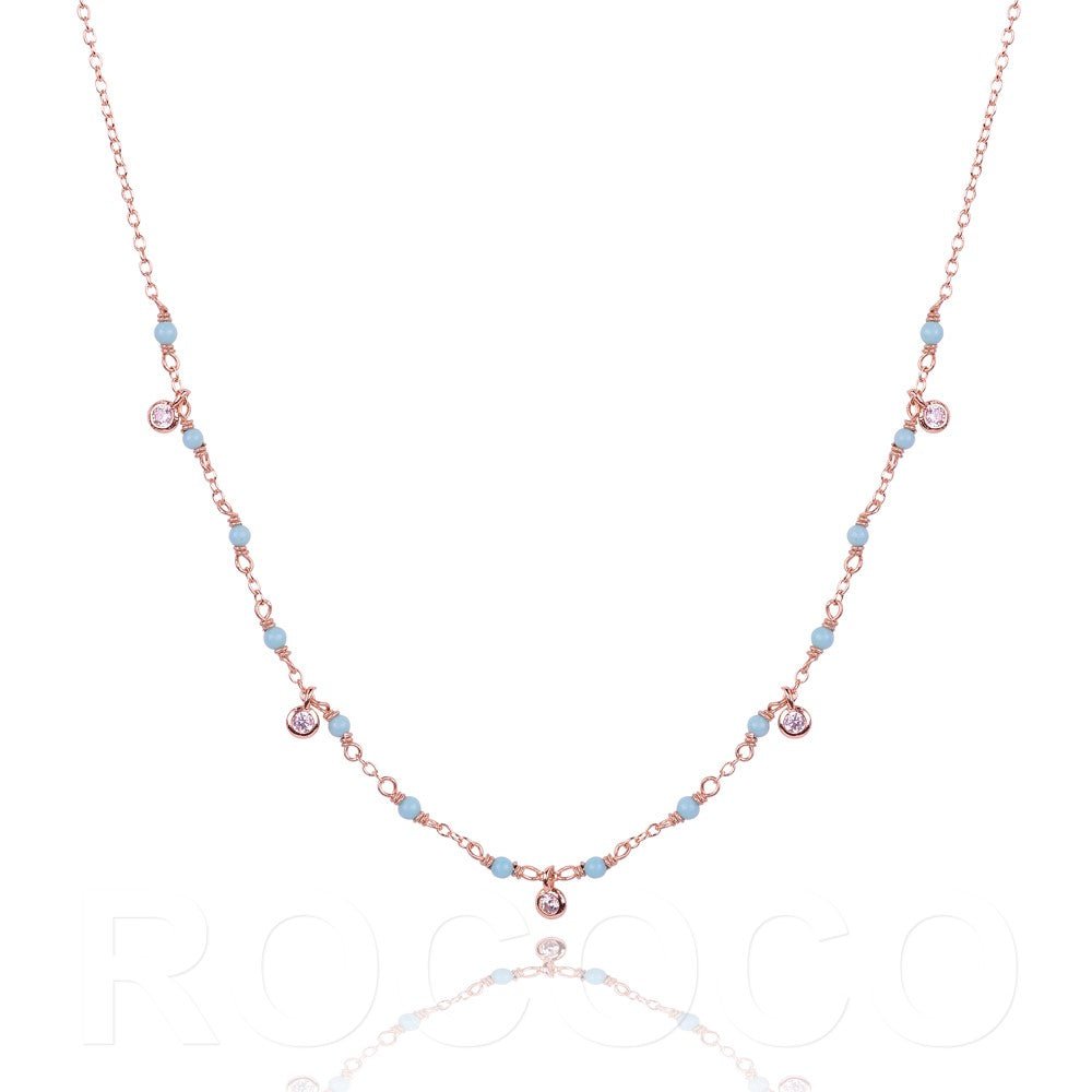 Everything That Glitters Semi-Precious Stone & CZ Drop NecklaceNecklace
