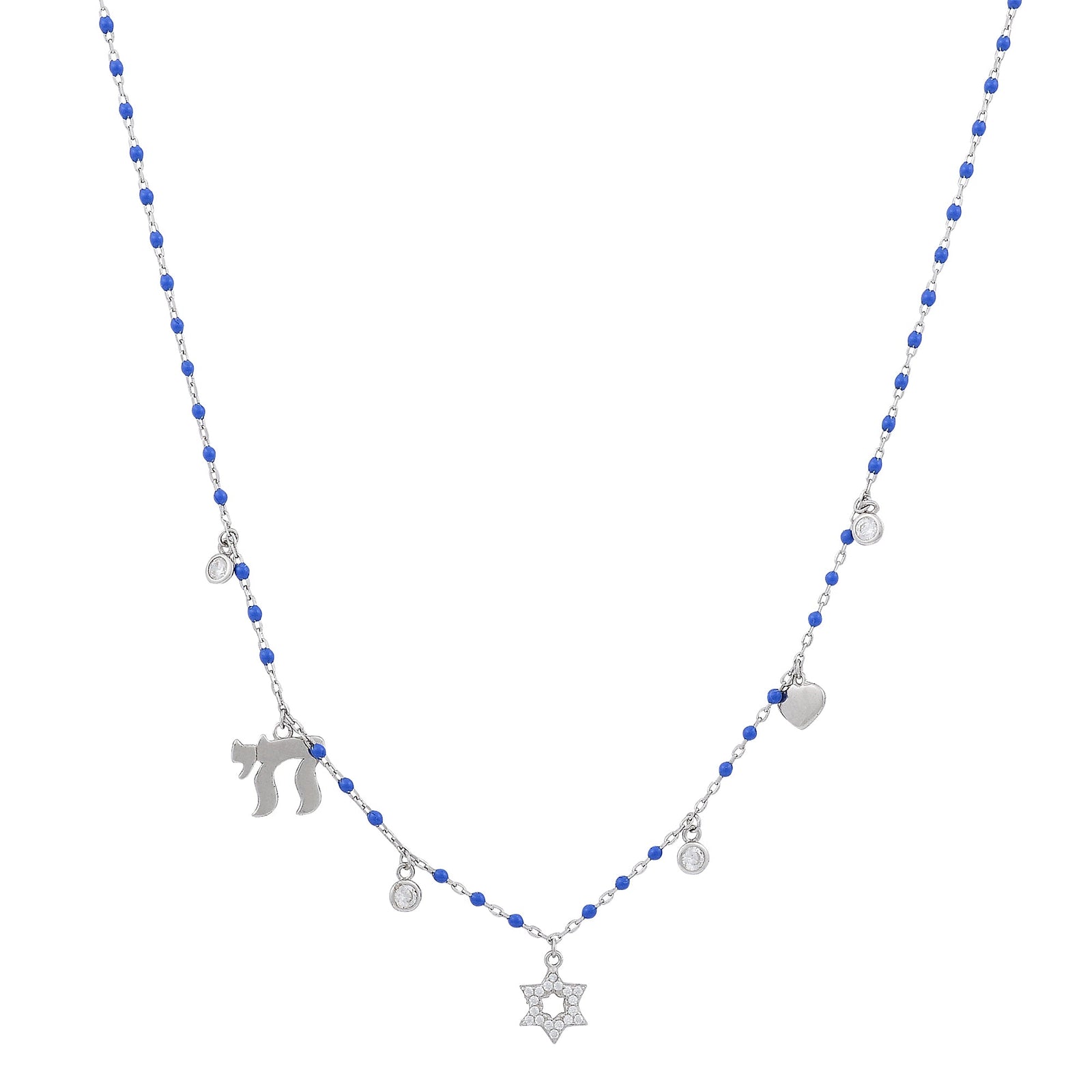 Faith Enamel Charm Necklace Sterling Silver — Hope & DevotionNecklace
