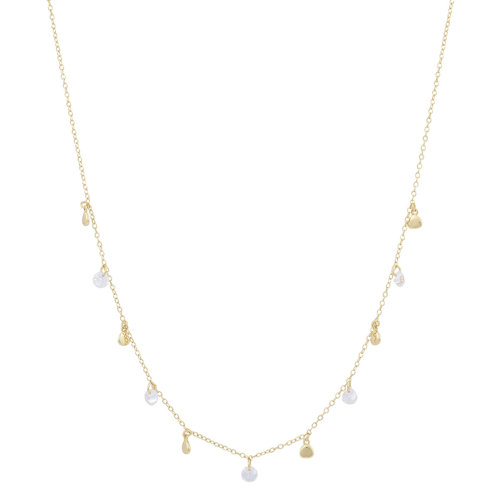 Glitter stone and disc necklaceNecklace
