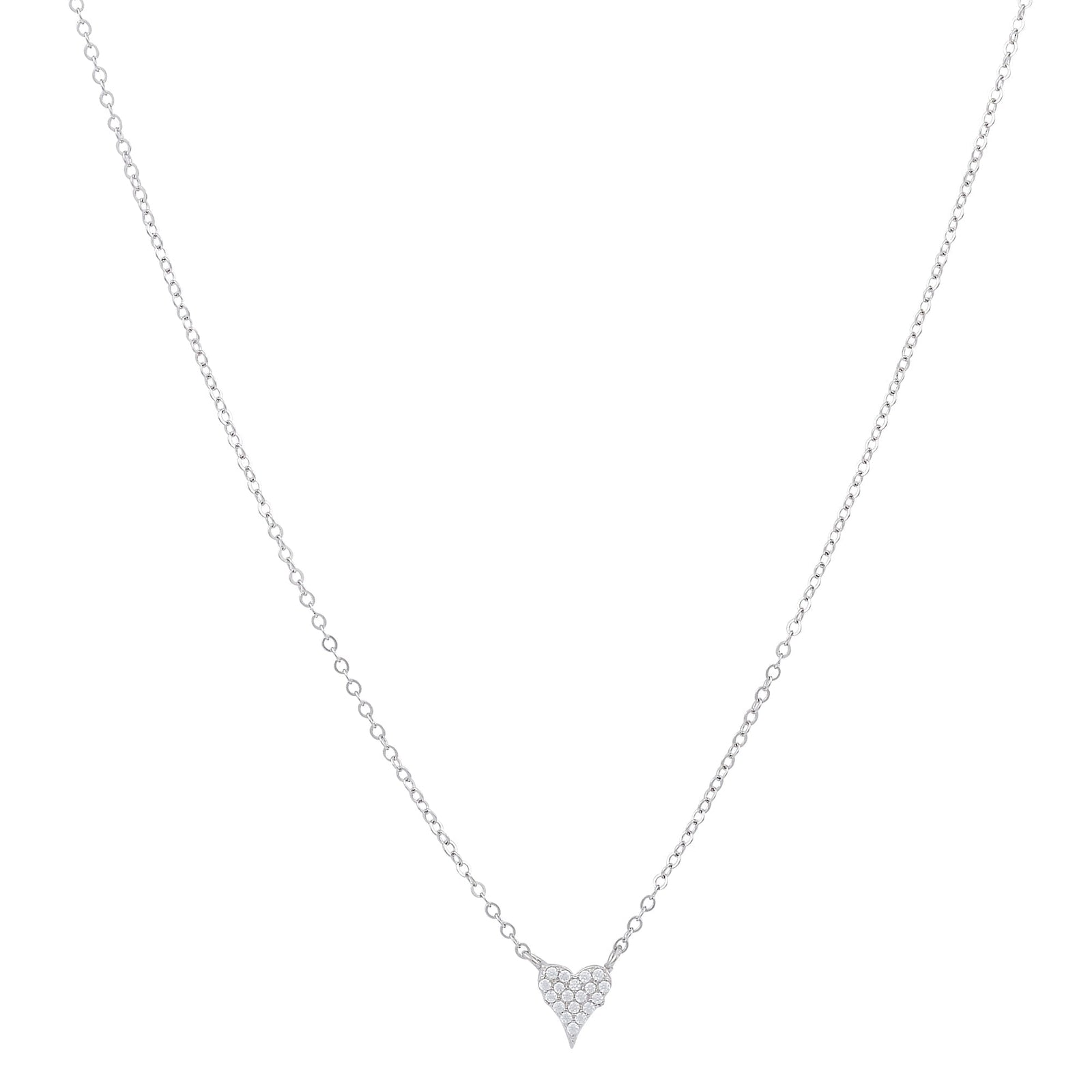Gold Pavé Heart NecklaceNecklace