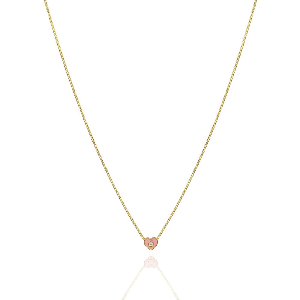 Heart and Enamel Eye NecklaceNecklace