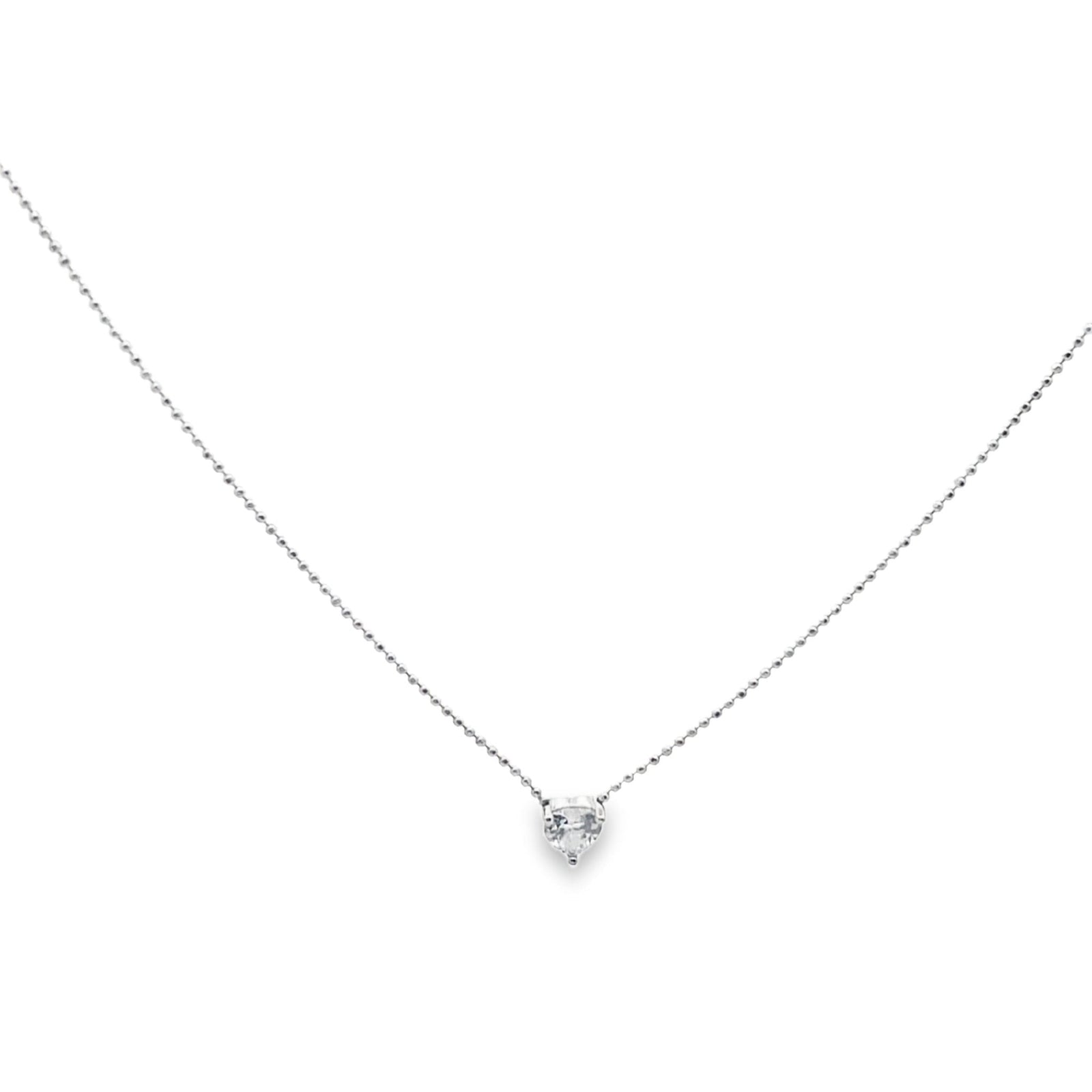 Heart Beaded Necklace – Dainty Coquette Crystal PendantNecklace