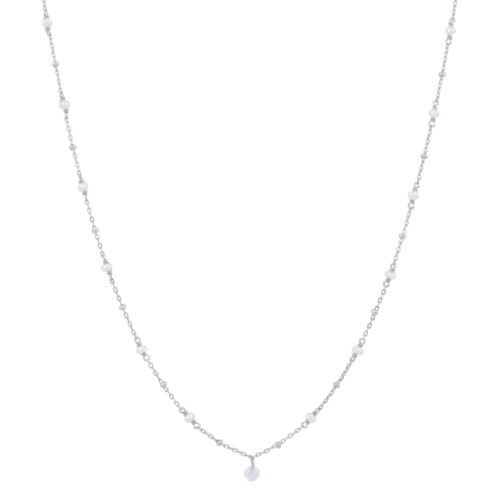 Pearls of Wisdom Necklace | Freshwater Pearl & CZ | 925 Sterling Silver | Gold PlatingNecklace