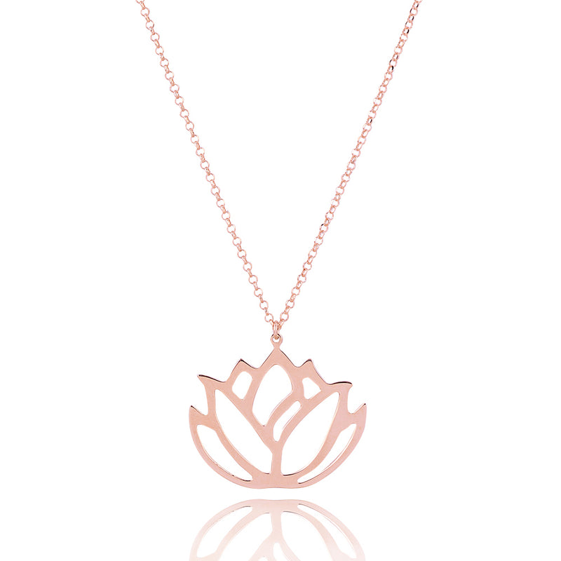 Large lotus faith necklace
