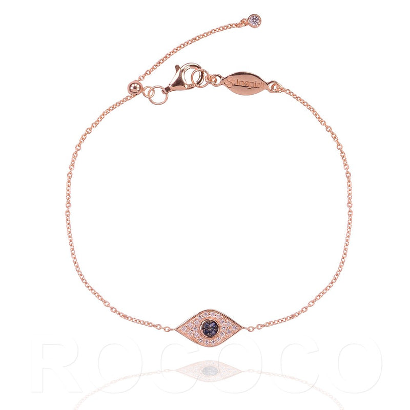 Evil eye good luck adjustable chain bracelet