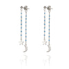 Stirling Silver Products Shine your light all day and night moon and star earrings