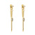 Yellow Gold Baguette and double chain everything that glitters earrings