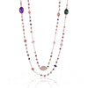 Multi coloured heart chakra healing necklace