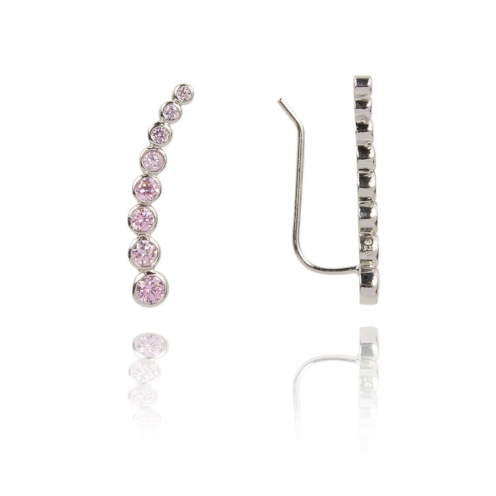 Baby Pink Glitter Climber EarringsEarrings