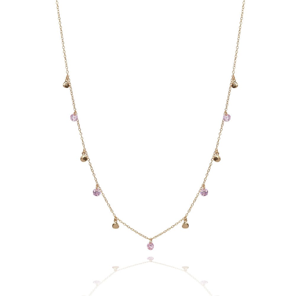 Glitter stone and disc necklaceNecklace