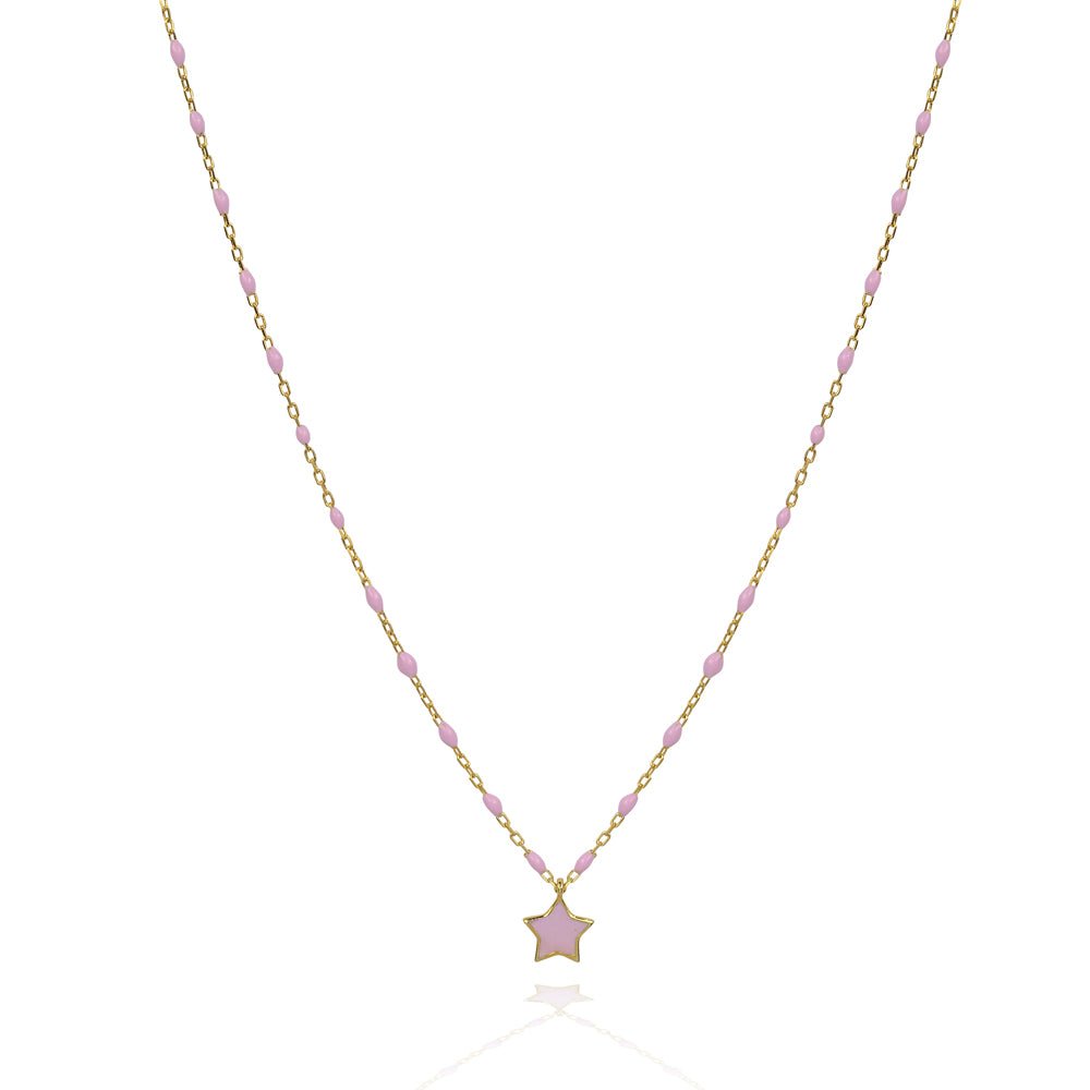 Shine Your Light Enamel Star NecklaceNecklace