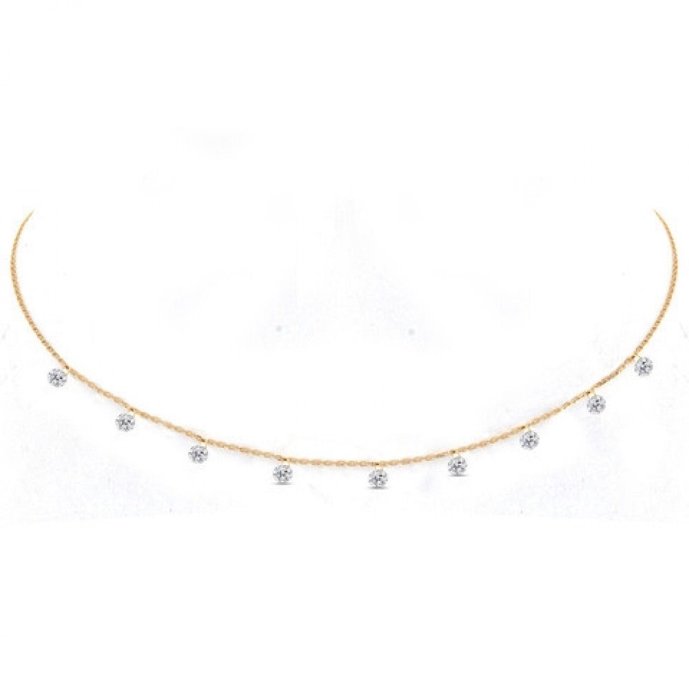 Sterling Silver CZ Drop NecklaceNecklace