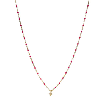 Delicate Stone Enamel Necklace