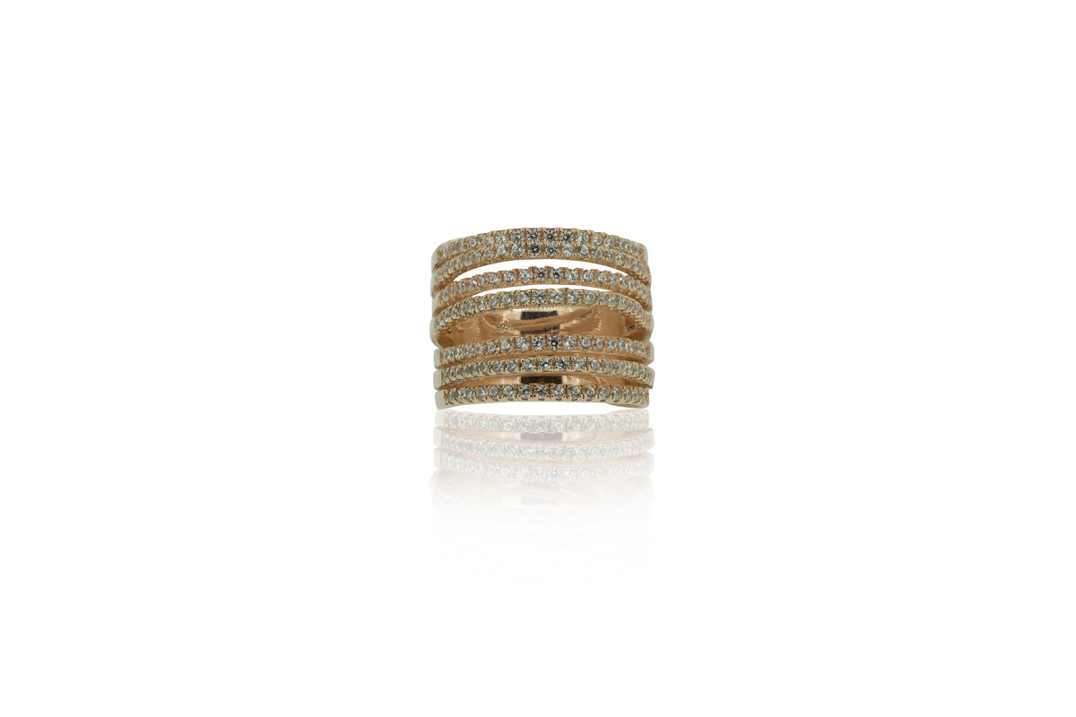 Multi stone Dome ring