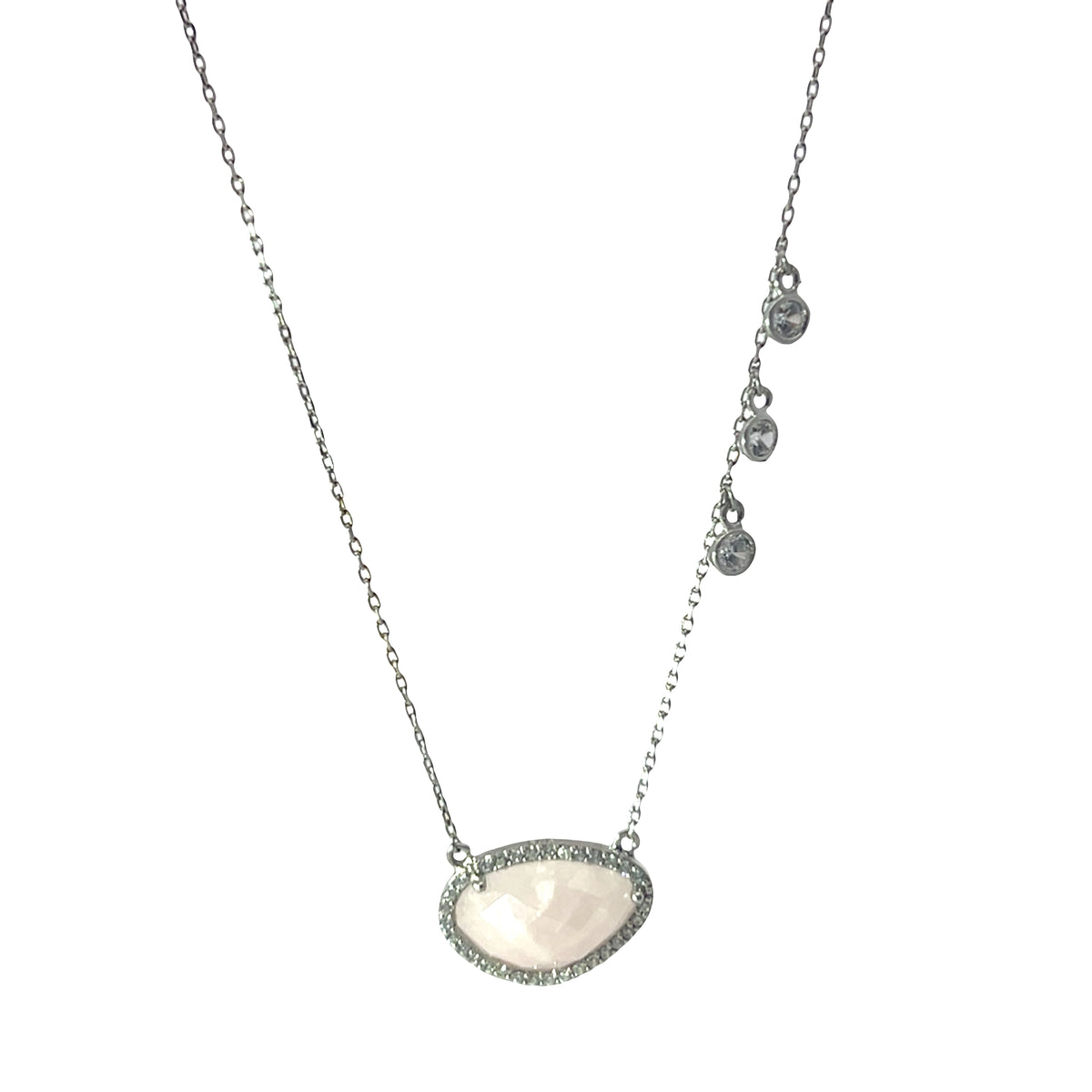 Heart Chakra semi precious love stone necklace 925 Sterling silver
