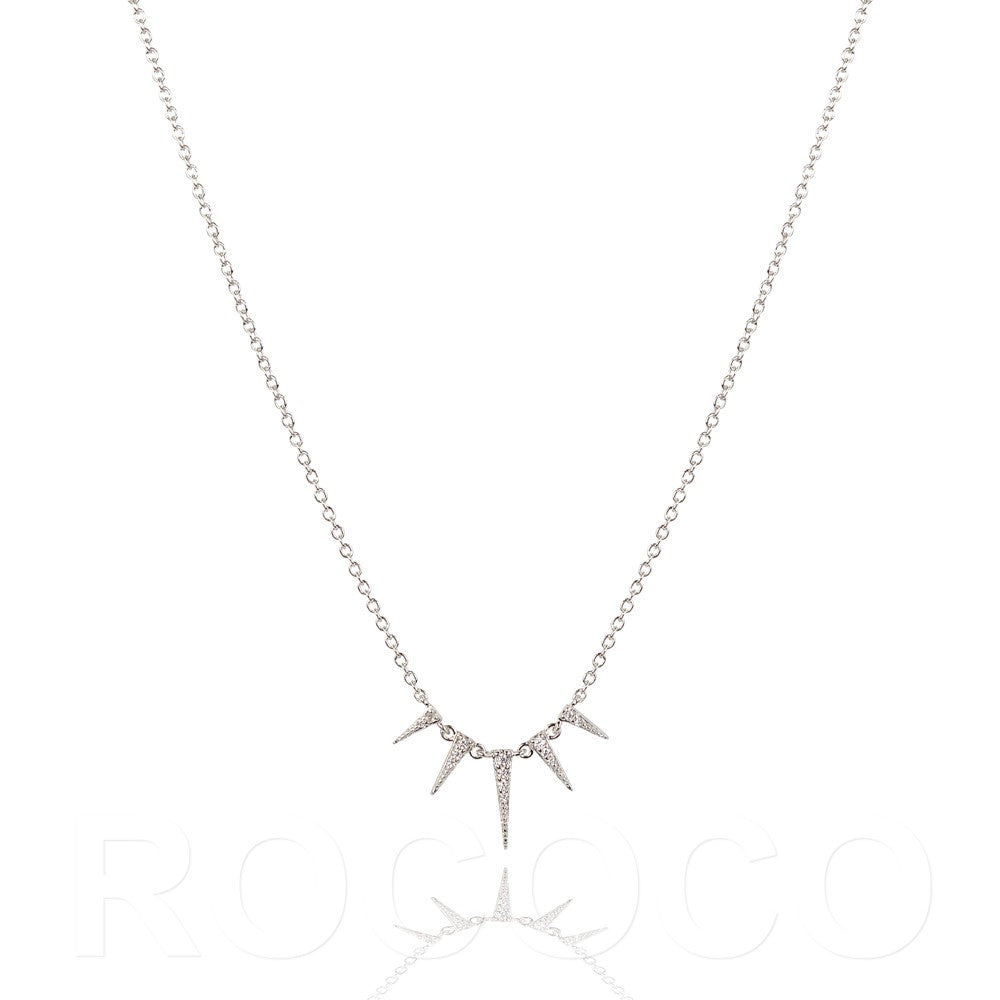 Five Triangles Necklace | Sterling Silver 925 | Gold & Rose Gold Plating