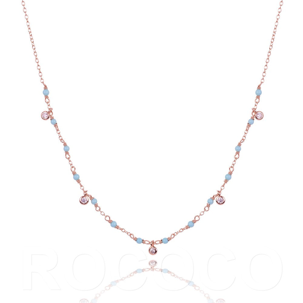 Everything That Glitters Semi-Precious Stone &amp; CZ Drop Necklace