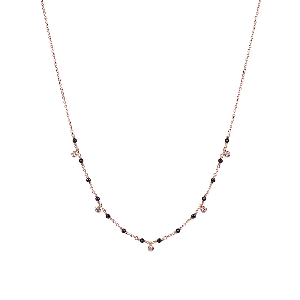 Everything that glitters semi precious stone and cz drop necklace