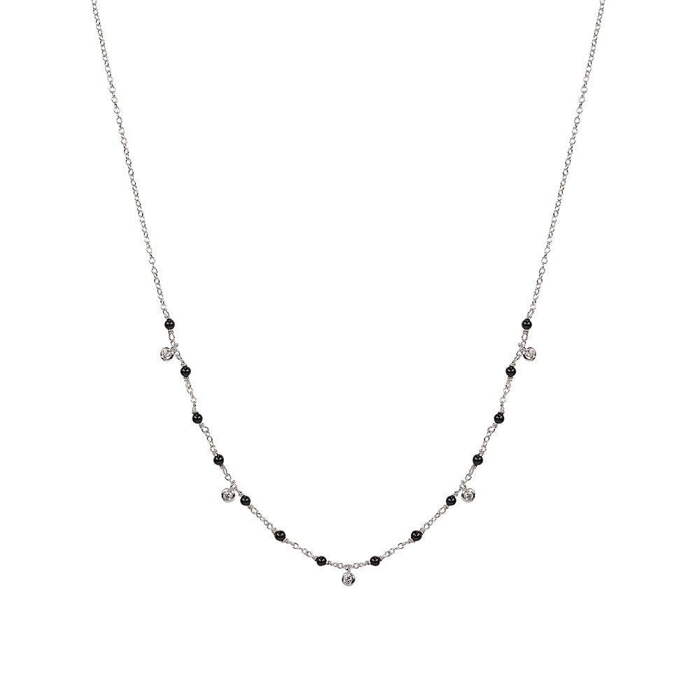 Everything that glitters semi precious stone and cz drop necklace