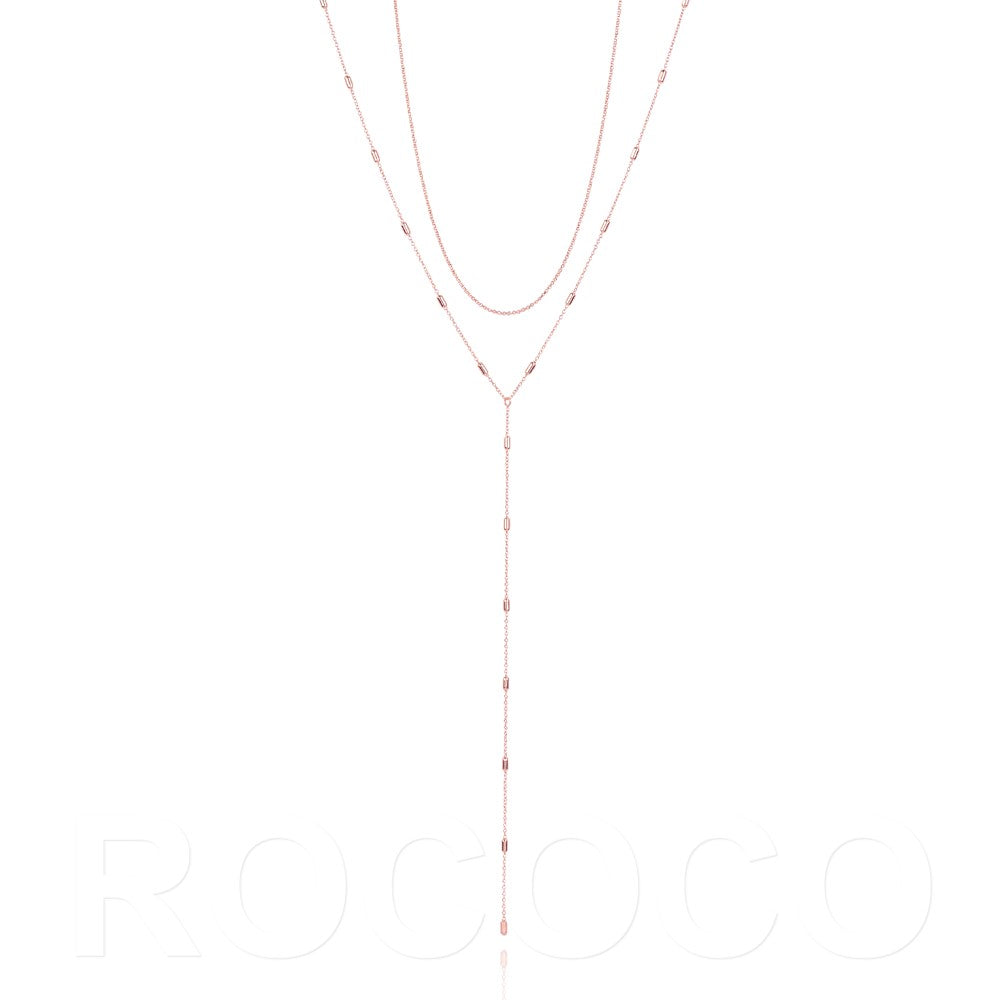 Y shape two strand italian necklace