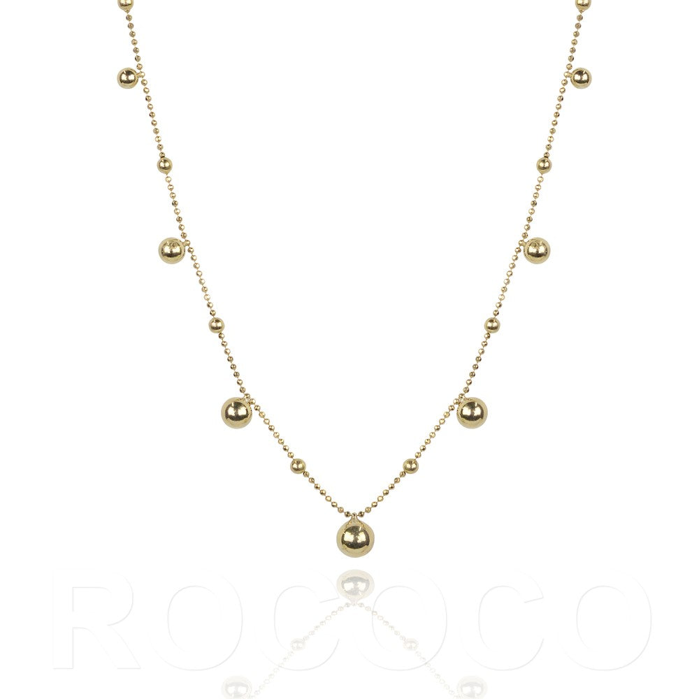Italian short gloss beaded short  necklace