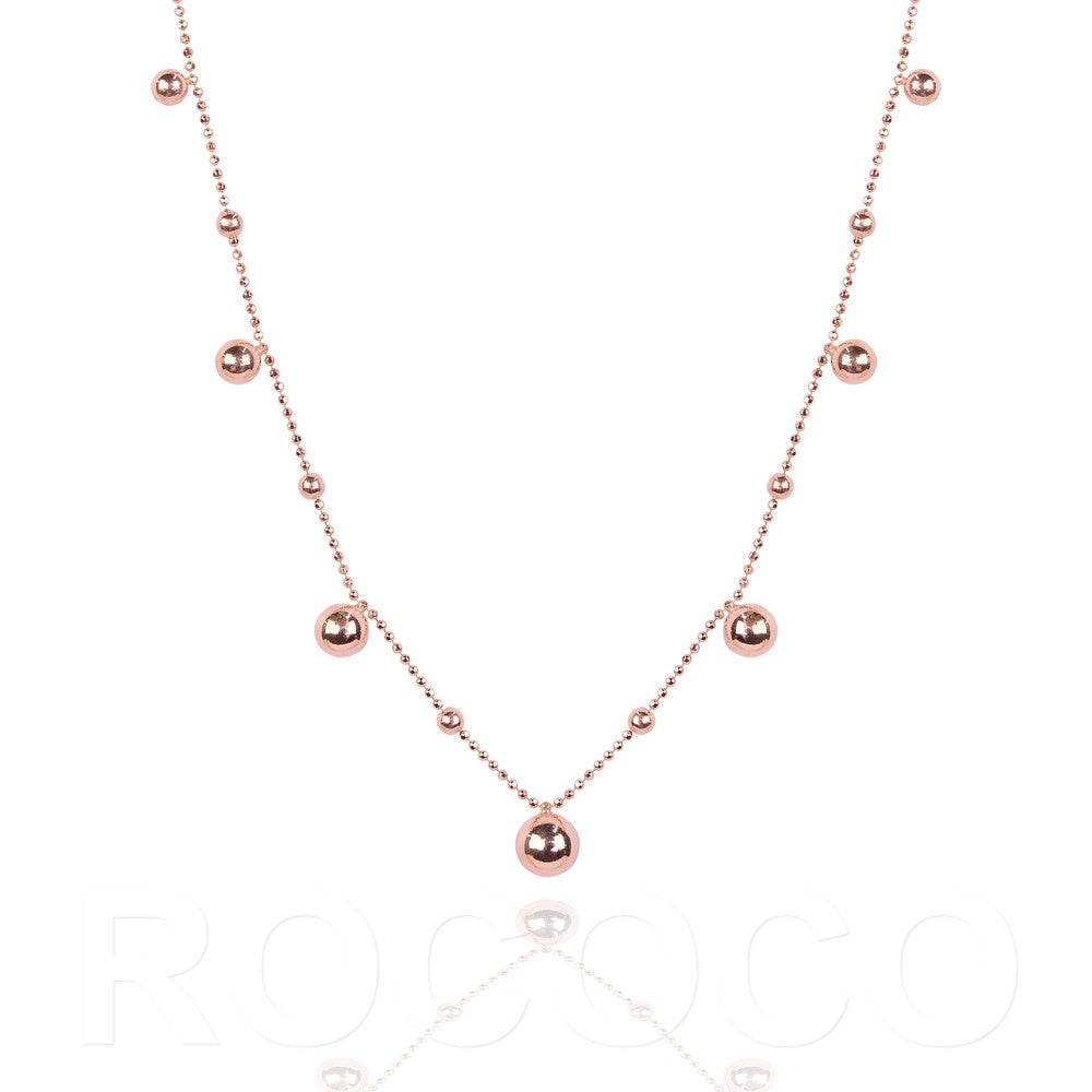 Italian short gloss beaded short  necklace