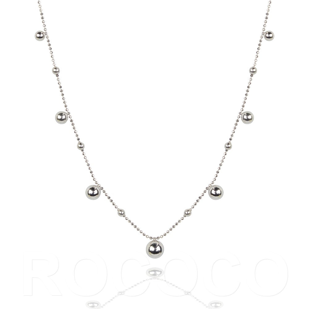 Italian short gloss beaded short  necklace