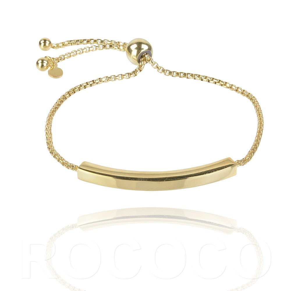 Thick Italian bar and toggle Bracelet