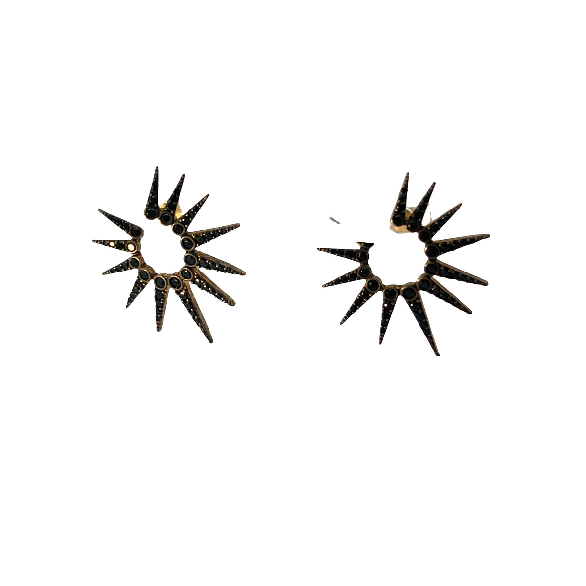 Large starburst glitter earrings