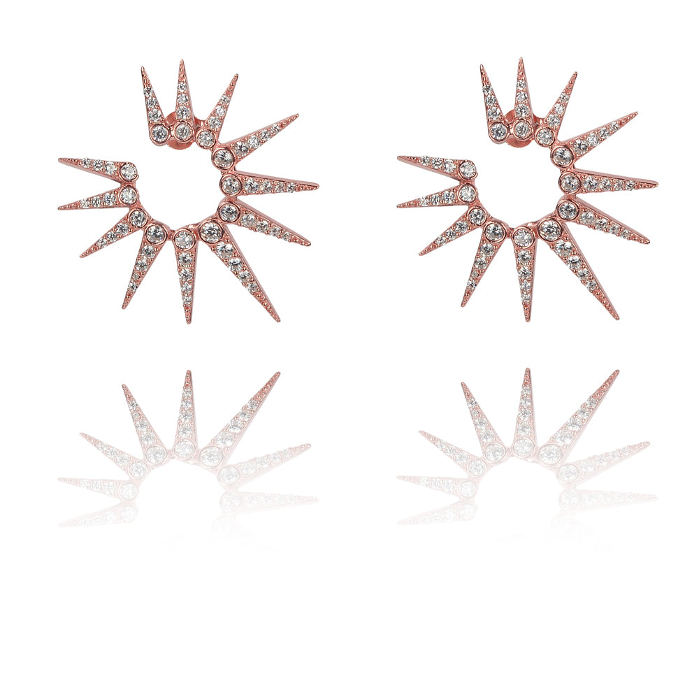 Large starburst glitter earrings