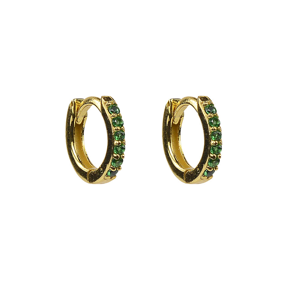 Coloured Huggie Earrings Sterling Silver 925