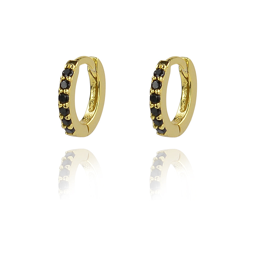 Coloured Huggie Earrings Sterling Silver 925