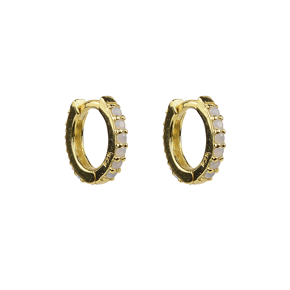 Coloured Huggie Earrings Sterling Silver 925