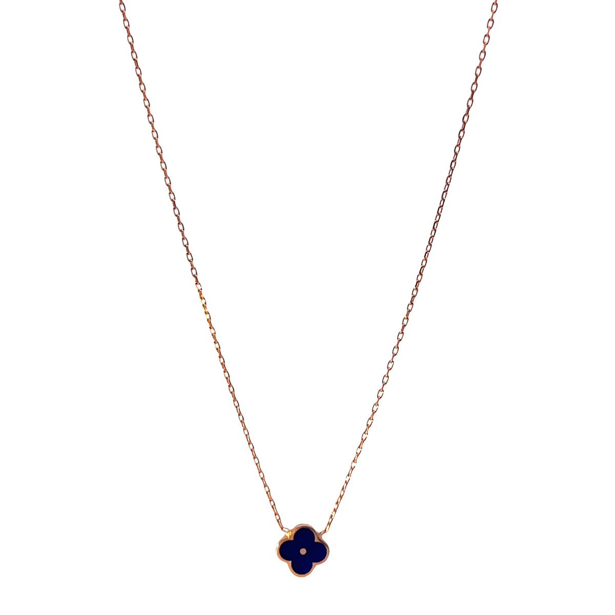 Four Leaf Clover small enamel necklace