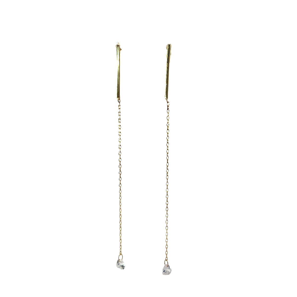 SINGLE LOVE HEART DROP EARRING