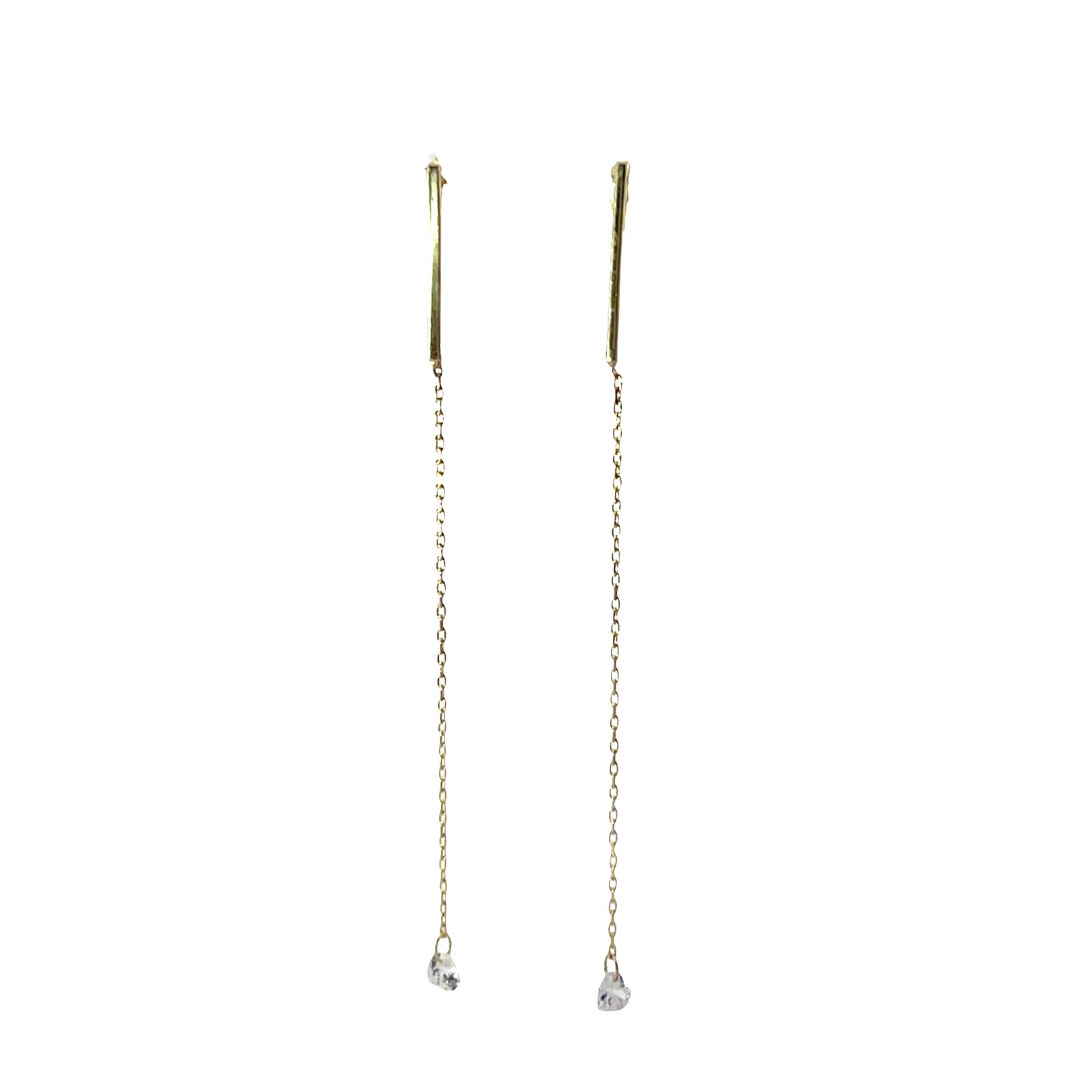SINGLE LOVE HEART DROP EARRING