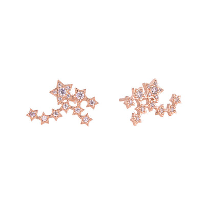 Constelation Celestial star cluster 925 sterling silver Stud earrings