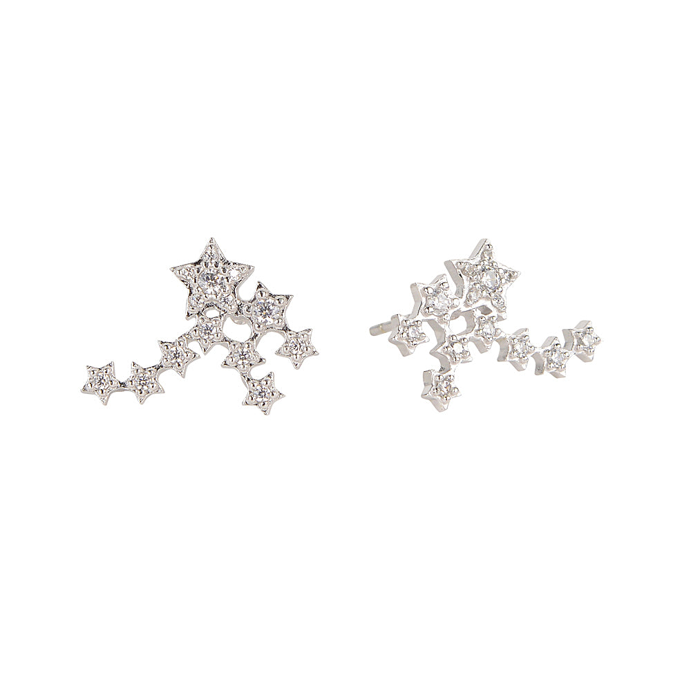 Constelation Celestial star cluster 925 sterling silver Stud earrings
