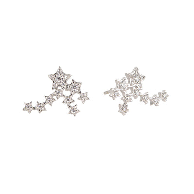 Constelation Celestial star cluster 925 sterling silver Stud earrings
