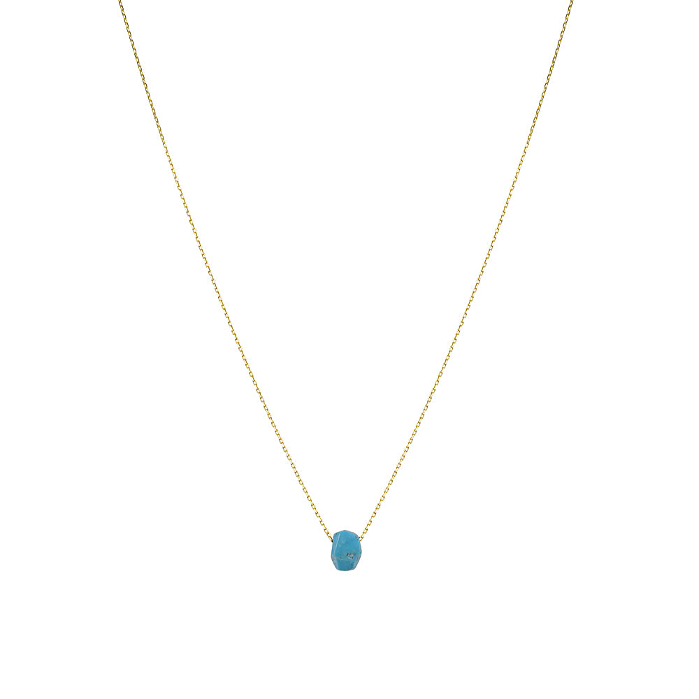 Single stone semi precious drop Necklace